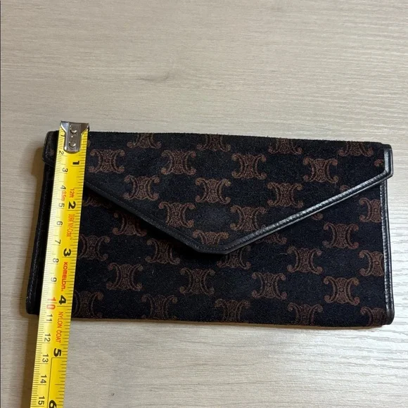 CELINE Macadam Triomphe Canvas & Leather Envelope Wallet – Vintage - Picture 11 of 16